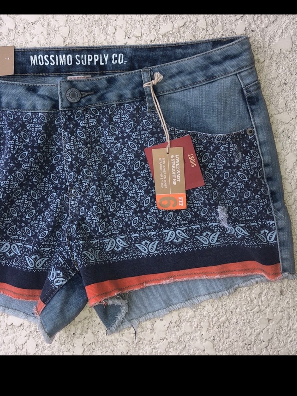 Mossimo Supply shorts denim & print NWT size 17